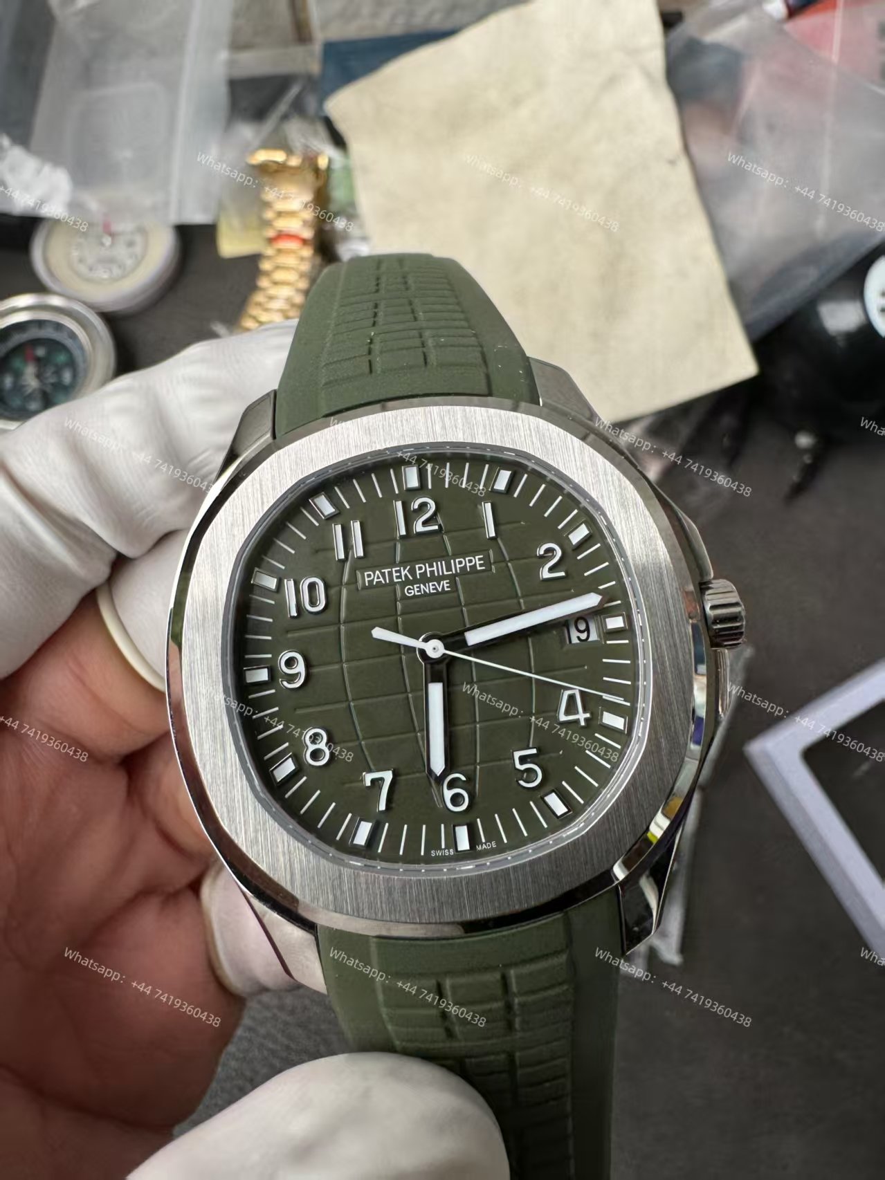 Patek Philippe Super Clone Aquanaut 5168G-010 Khaki Green 42.2MM
