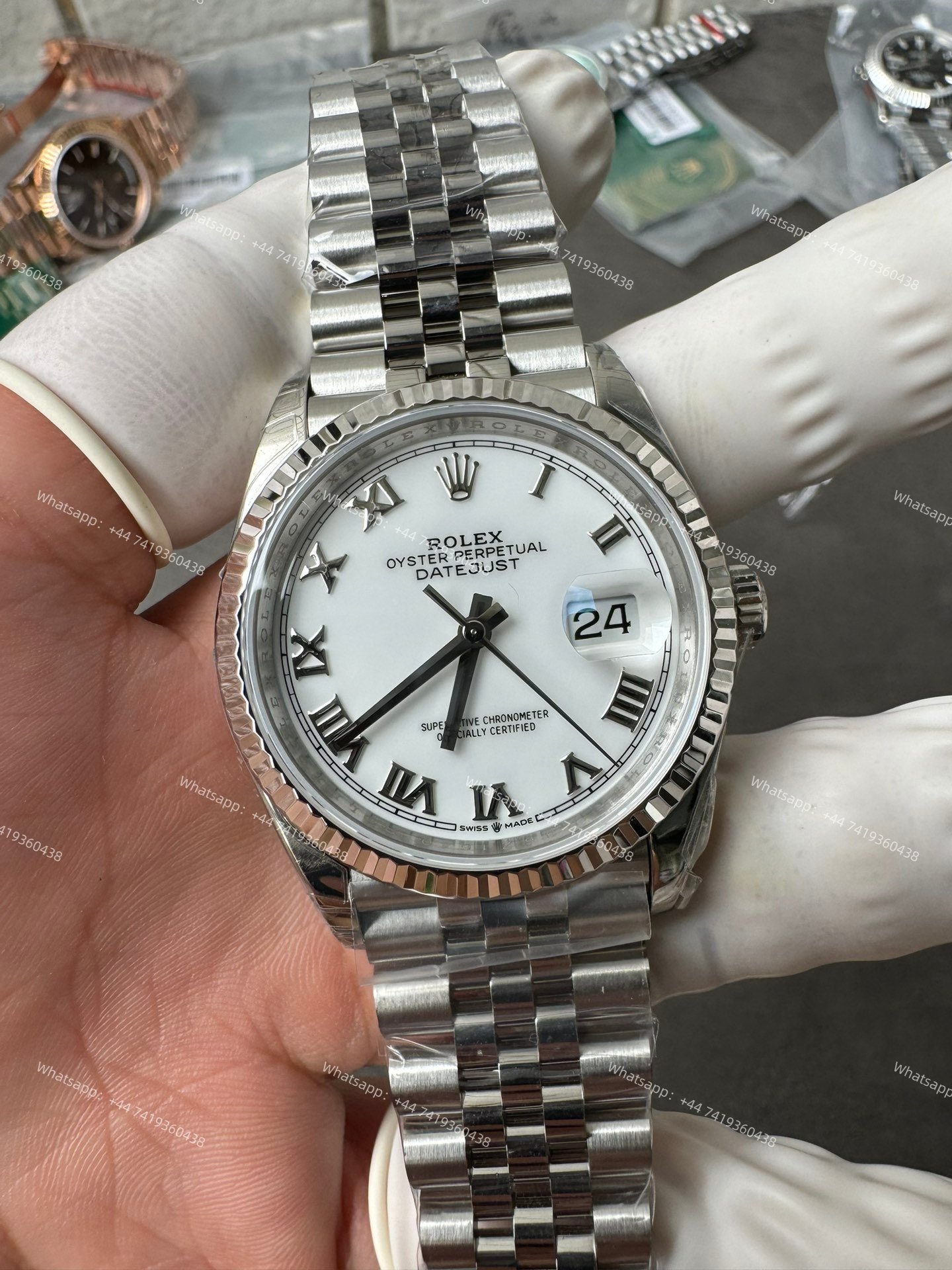 Rolex Datejust M126234-0025 1:1 Replica White Dial Roman Jubilee 36MM 3235 Movement Super Clone Watch