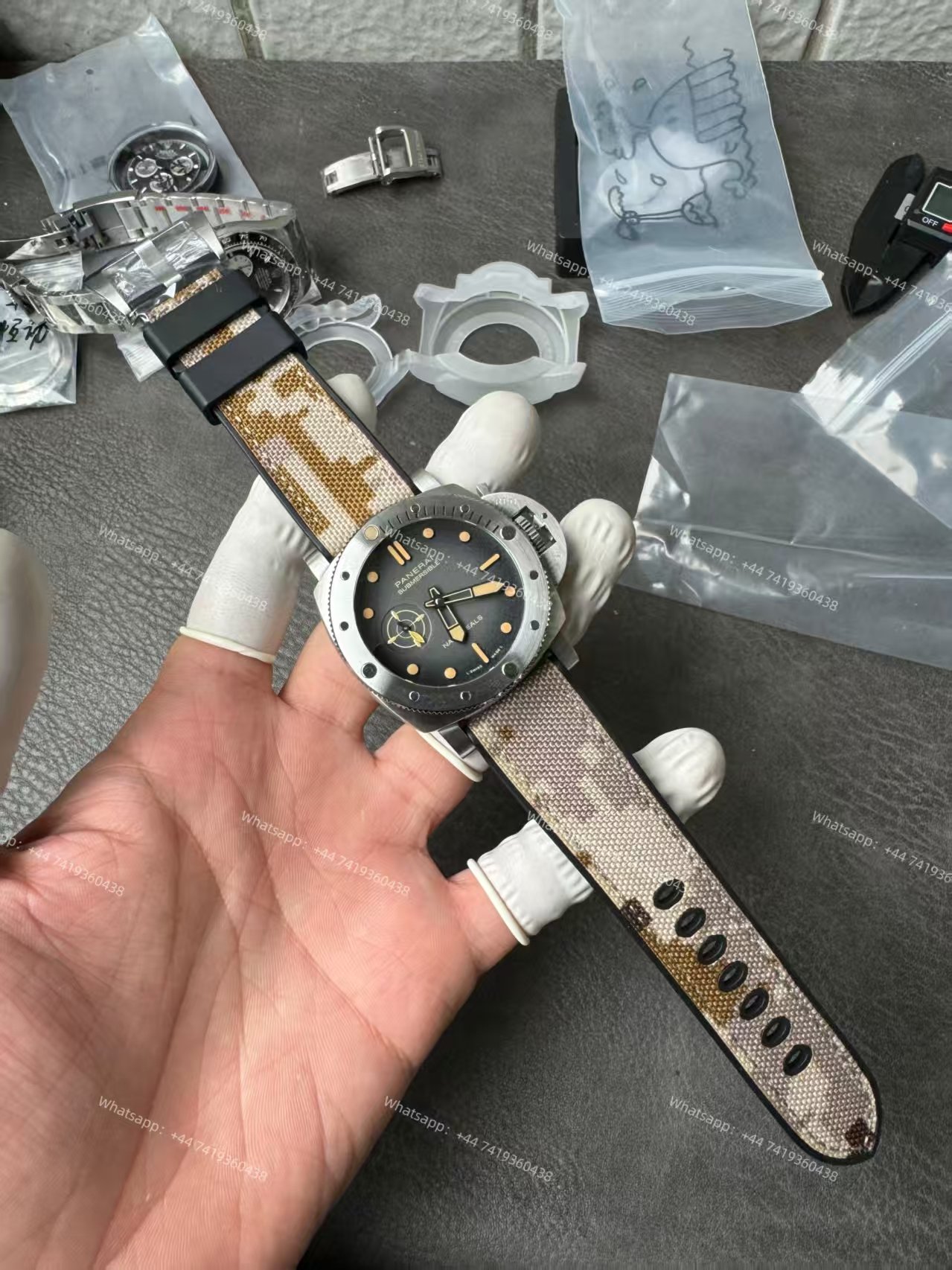 Panerai Super Clone Submersible PAM01518 Navy SEALs 44MM Black & Gray Gradient Dial