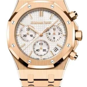 Audemars Piguet Super Clone Royal Oak Rose Gold White Dial 26240 Chronograph 41mm Cal.4401