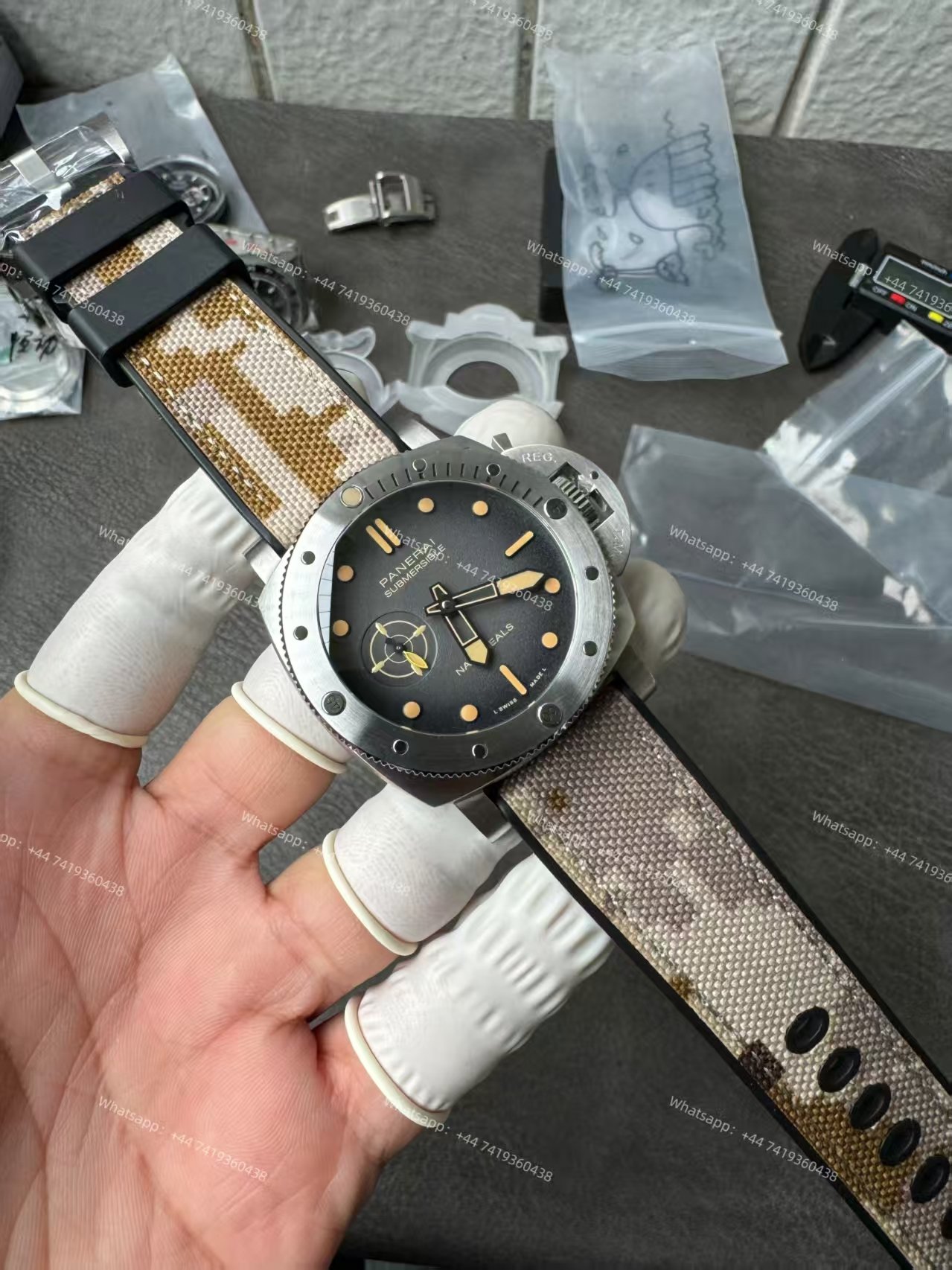 Panerai Super Clone Submersible PAM01518 Navy SEALs 44MM Black & Gray Gradient Dial