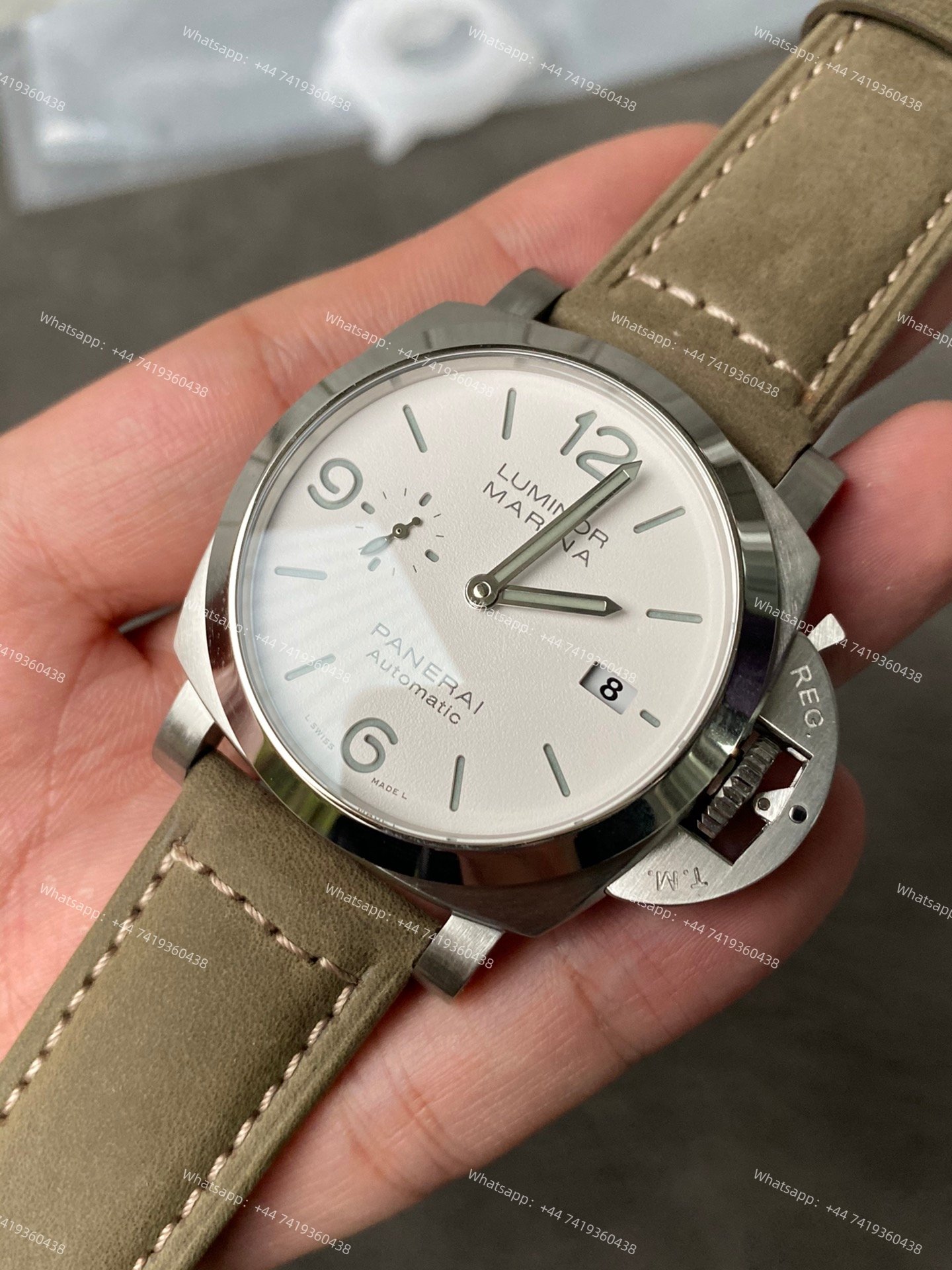 Panerai Super Clone Luminor Marina PAM01314 White Sandwich Dial 44MM