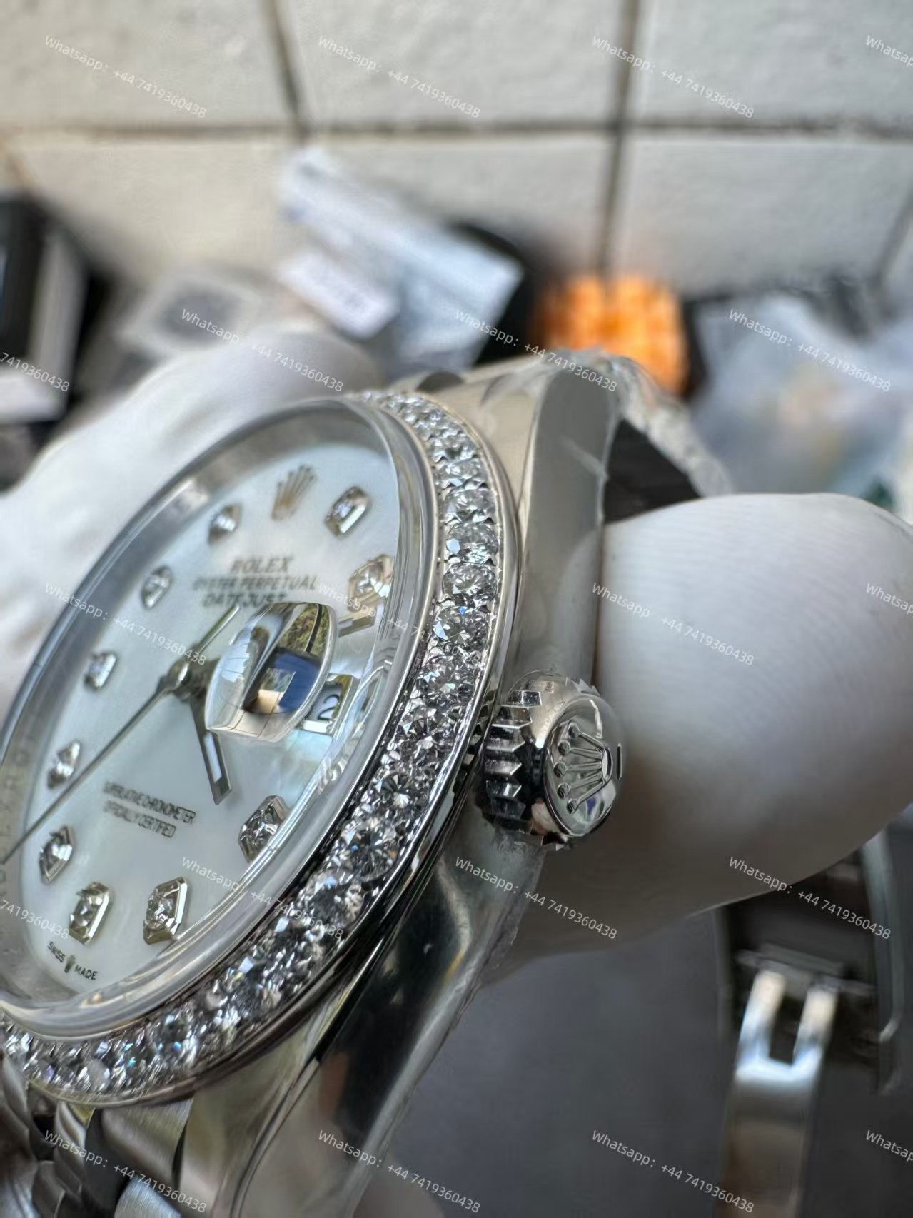 Rolex Datejust M126284RBR-0011 1:1 Replica Mother of Pearl Diamond Dial Jubilee 36MM 3235 Movement Super Clone Watch