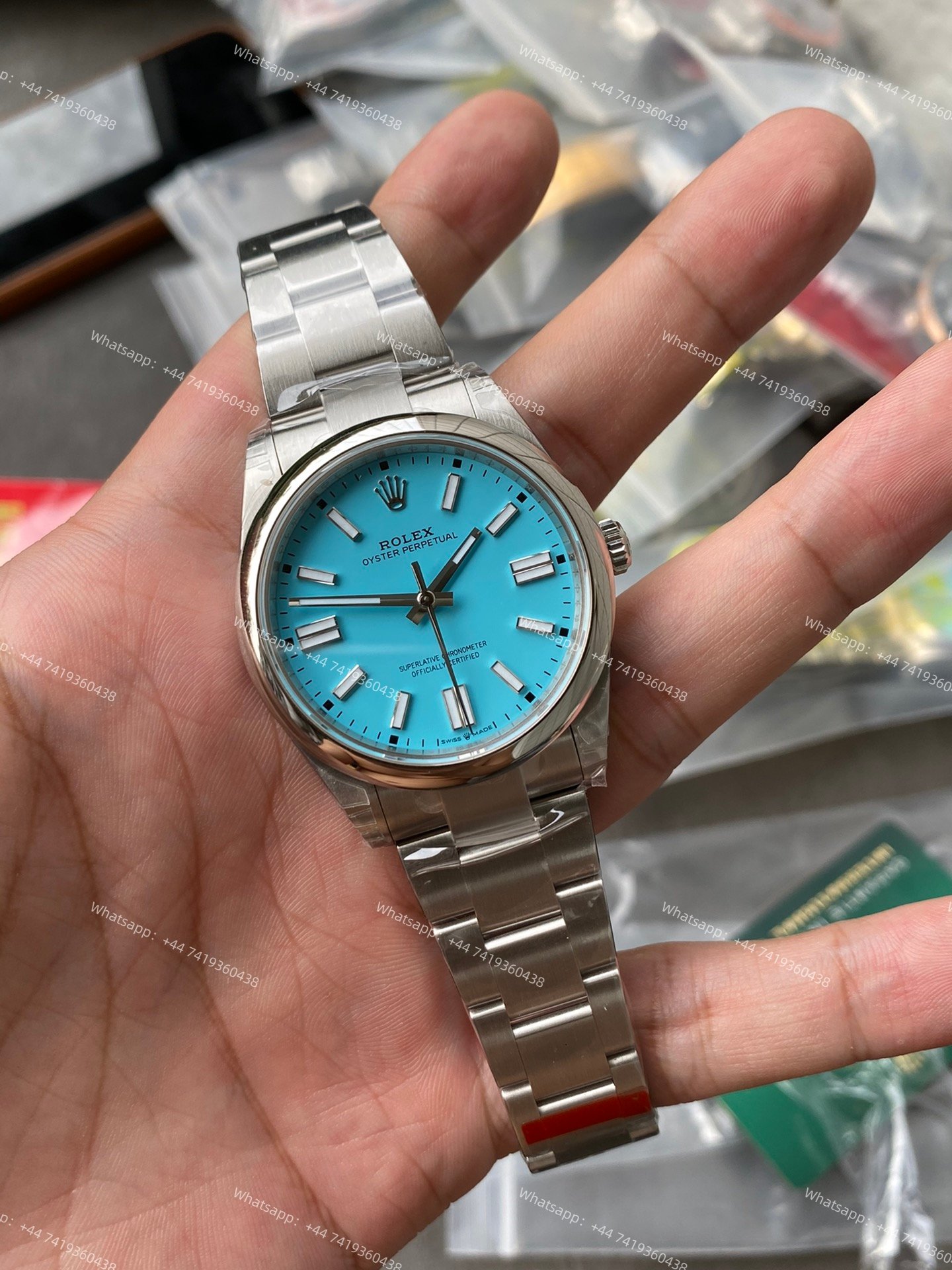 Rolex Super Clone Oyster Perpetual M124300-0006 41mm Tiffany Blue Dial 3230 Movement