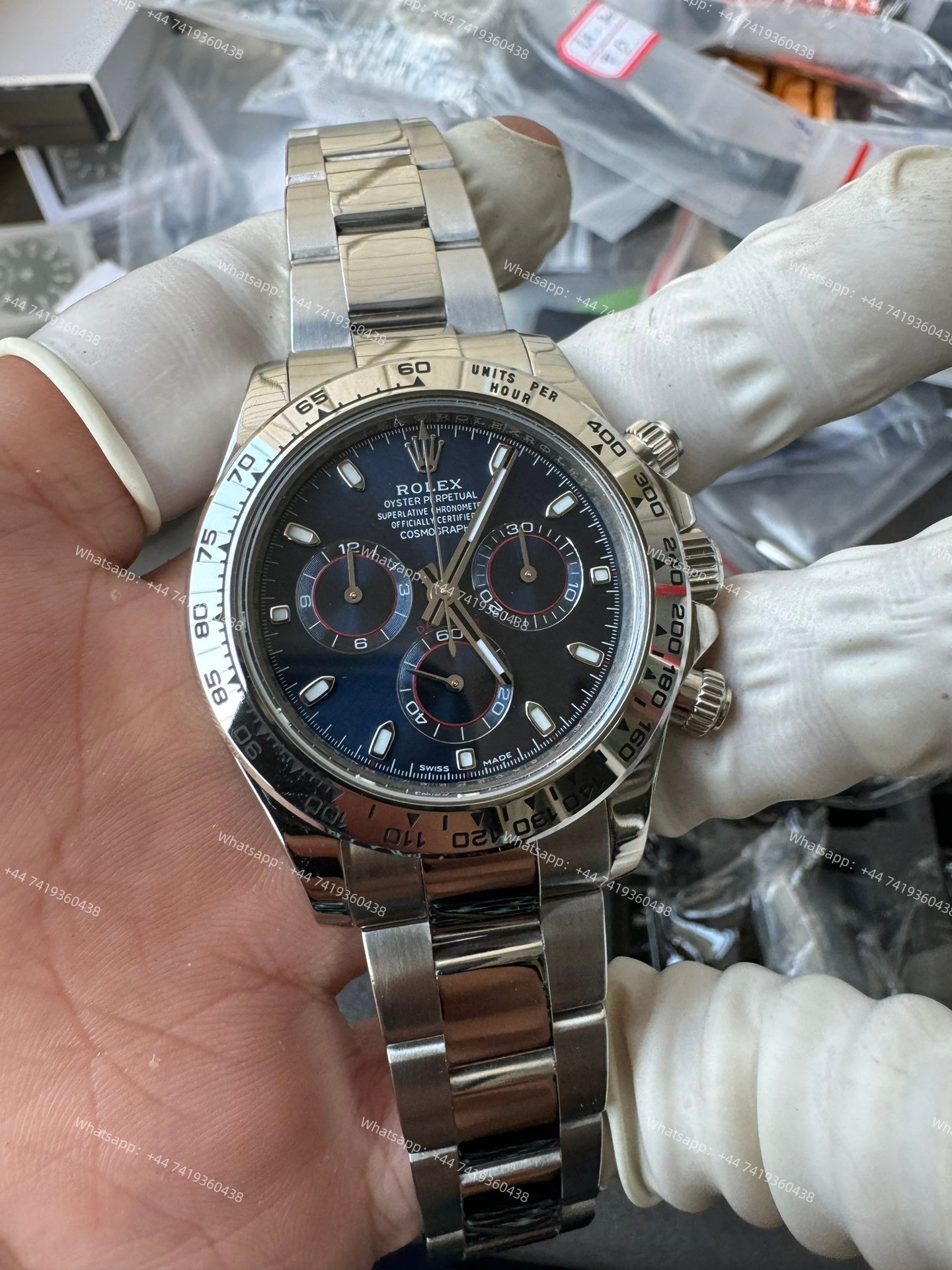 Rolex Daytona 1:1 Replica – M116509-0071 Blue Dial Steel Case 4130 Super Clone Watch