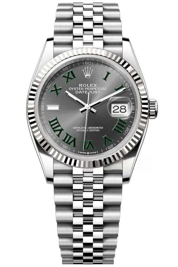 Rolex Datejust M126234-0045 Grey Roman Dial 1:1 Replica Jubilee 36MM 3235 Movement Super Clone Watch