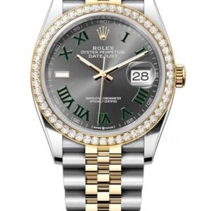 Rolex Datejust M126283RBR-0021 1:1 Replica Roman Dial Diamond-Set Bezel 36MM 3235 Movement Super Clone Watch
