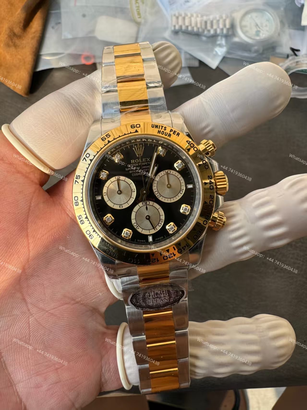 Rolex Super Clone Daytona M126503-0002 Black Diamond Dial 4131 Movement