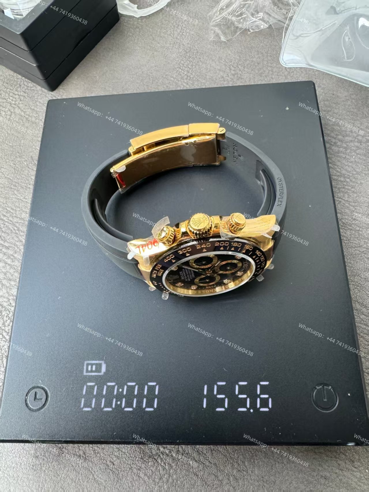 Rolex Daytona 1:1 Replica – M116518LN-0078 Black Diamond Dial 18K Gold 4130 Super Clone