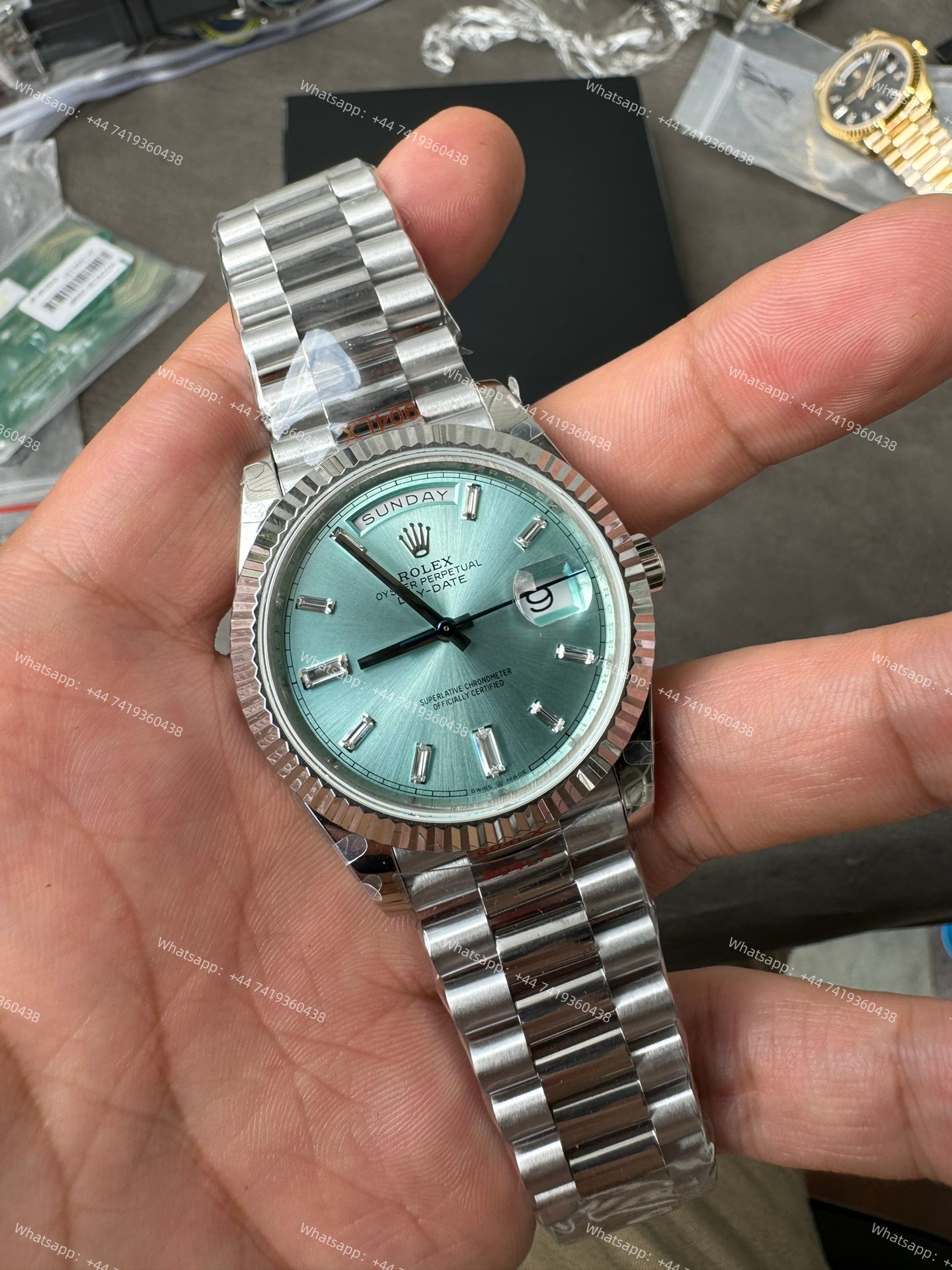 Rolex Day-Date m228236-0006 Ice-blue dial Presidential bracelet 3255 Movement (40mm) Best Super Clone