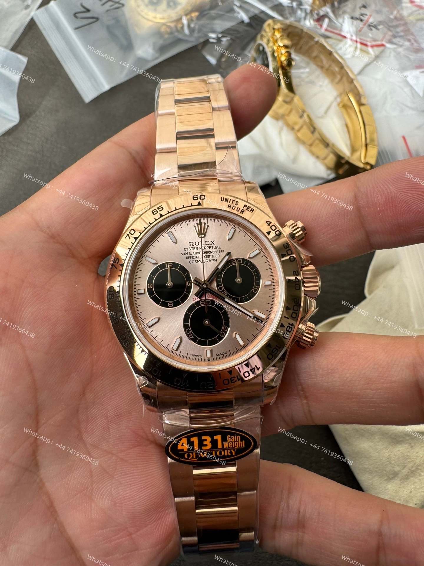 Rolex Super Clone Daytona M126505-0003 Rose Gold Dial 4131 Movement