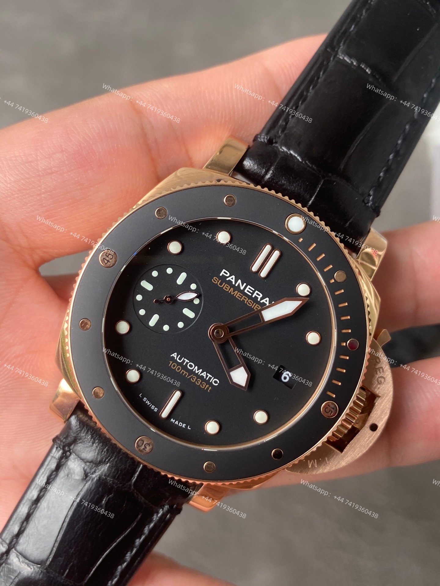 Panerai Super Clone Submersible PAM00974 Rose Gold 42MM