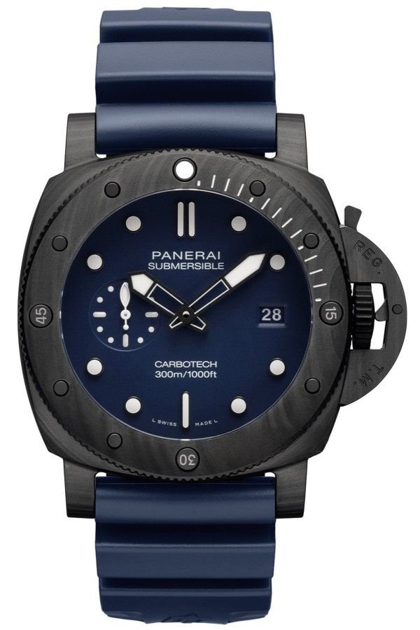 Panerai Super Clone Submersible PAM01232 44MM Carbotech Blue Dial