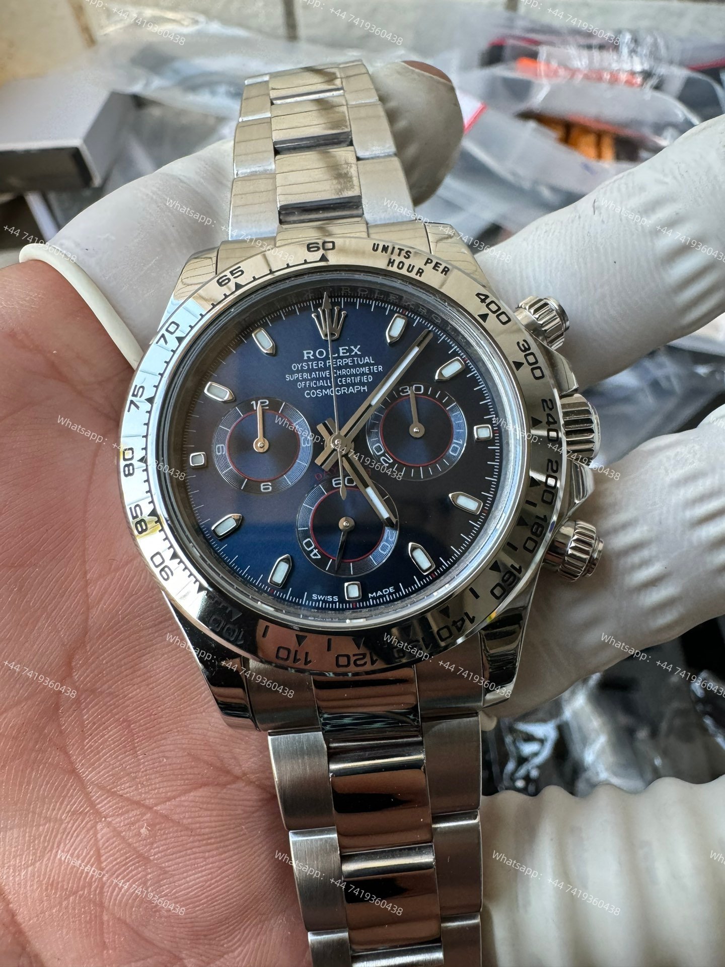 Rolex Daytona 1:1 Replica – M116509-0071 Blue Dial Steel Case 4130 Super Clone Watch