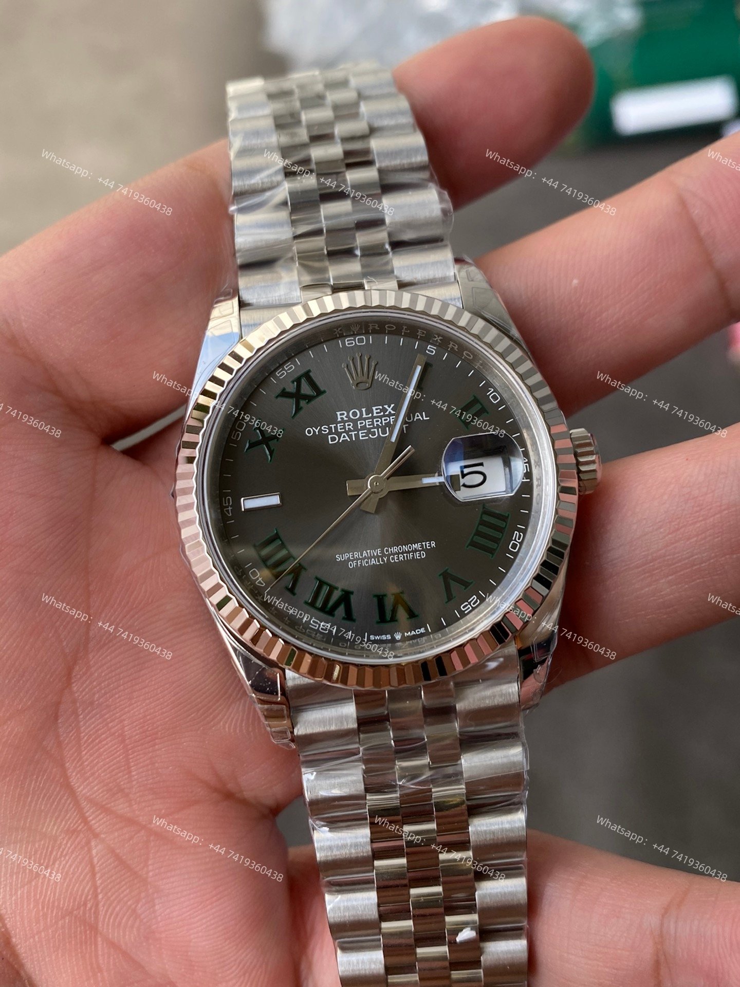 Rolex Datejust M126234-0045 Grey Roman Dial 1:1 Replica Jubilee 36MM 3235 Movement Super Clone Watch