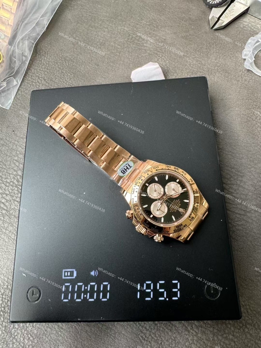 Rolex Daytona Super Clone M126505-0001 Rose Gold Black Dial 4131 Movement