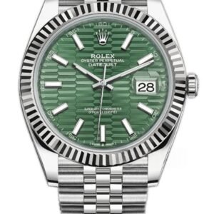 Rolex Datejust M126334-0030 Water Ripple Green Dial 1:1 Replica Jubilee 41MM 3235 Movement Super Clone Watch