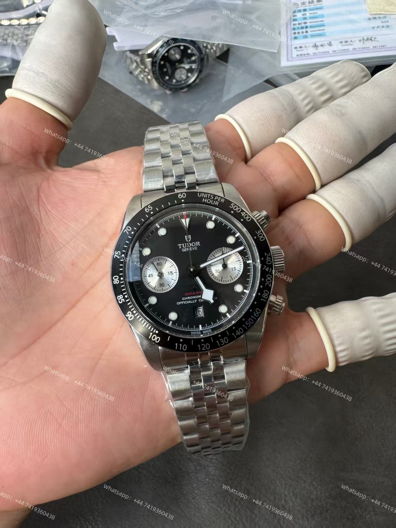 Tudor Super Clone Black Bay Chronograph M79360N-0013 Black Dial