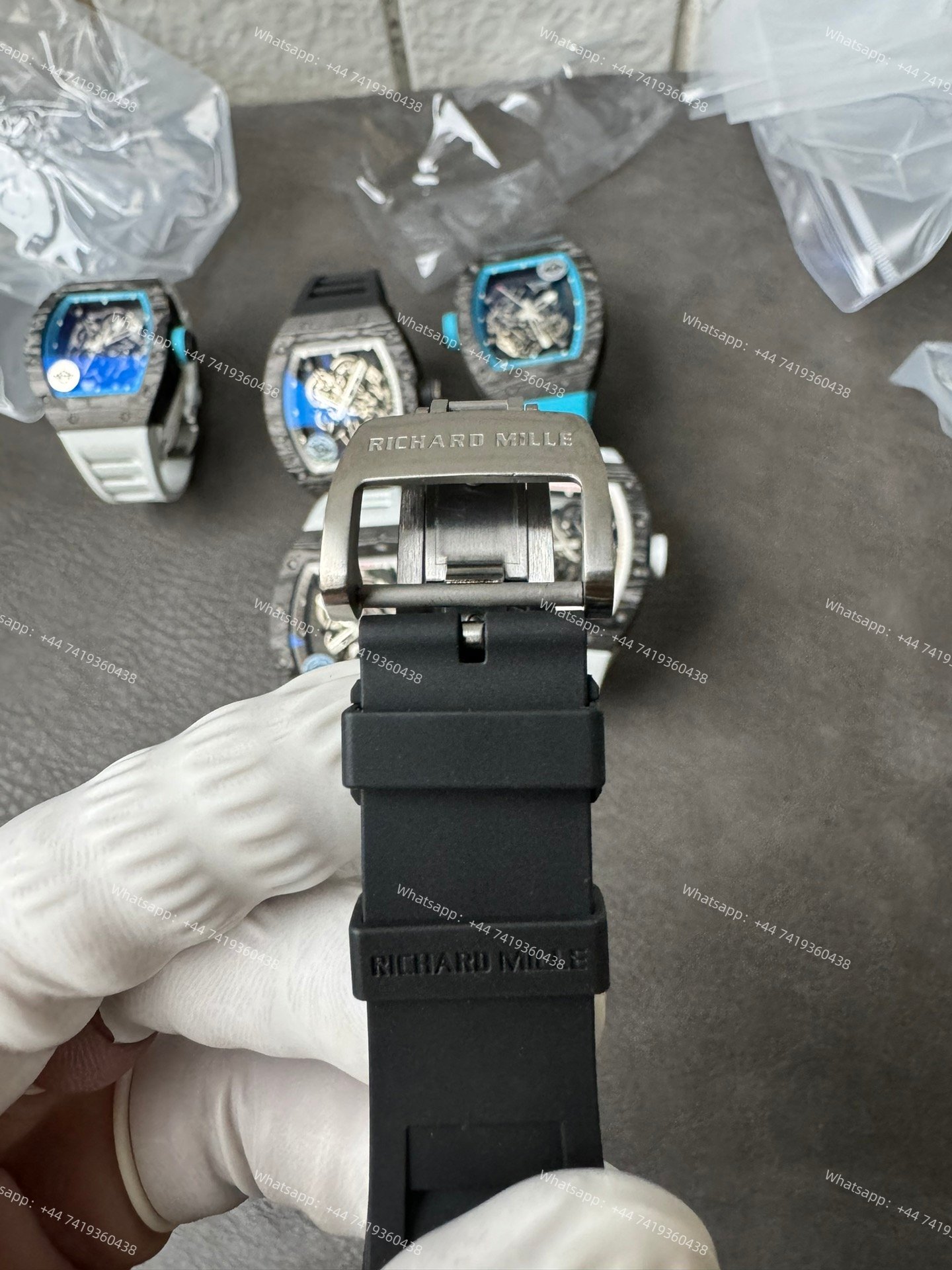 Super Clone Richard Mille RM 055 Carbon TPT Rose Gold Skeleton 1:1 Replica Watch