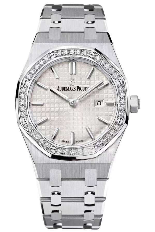 Audemars Piguet Super Clone Royal Oak 67651ST Diamond-Set Bezel White Dial 33MM