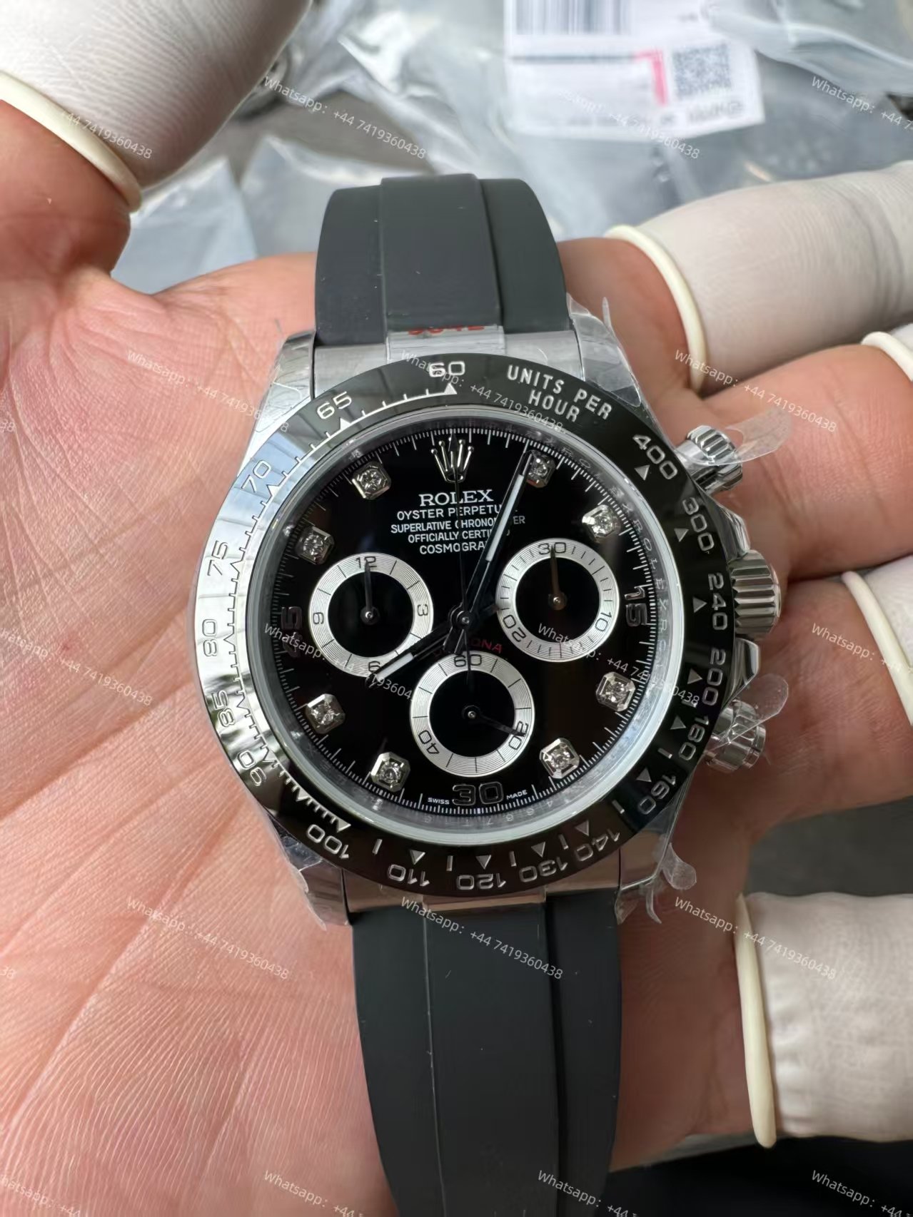 Rolex Daytona Replica Watch – M116519LN-0025 Black Diamond Dial 1:1 Super Clone 4130