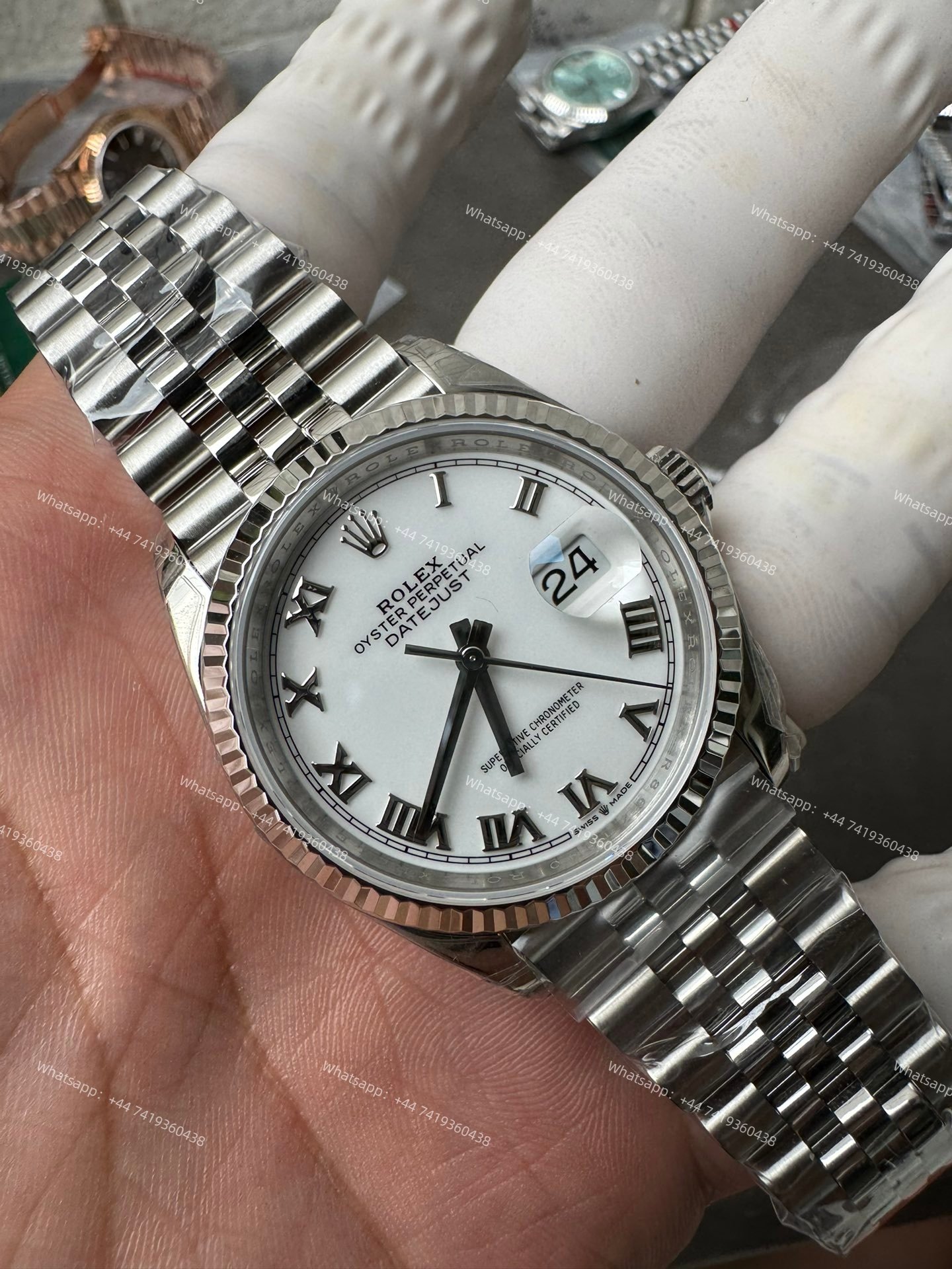 Rolex Datejust M126234-0025 1:1 Replica White Dial Roman Jubilee 36MM 3235 Movement Super Clone Watch