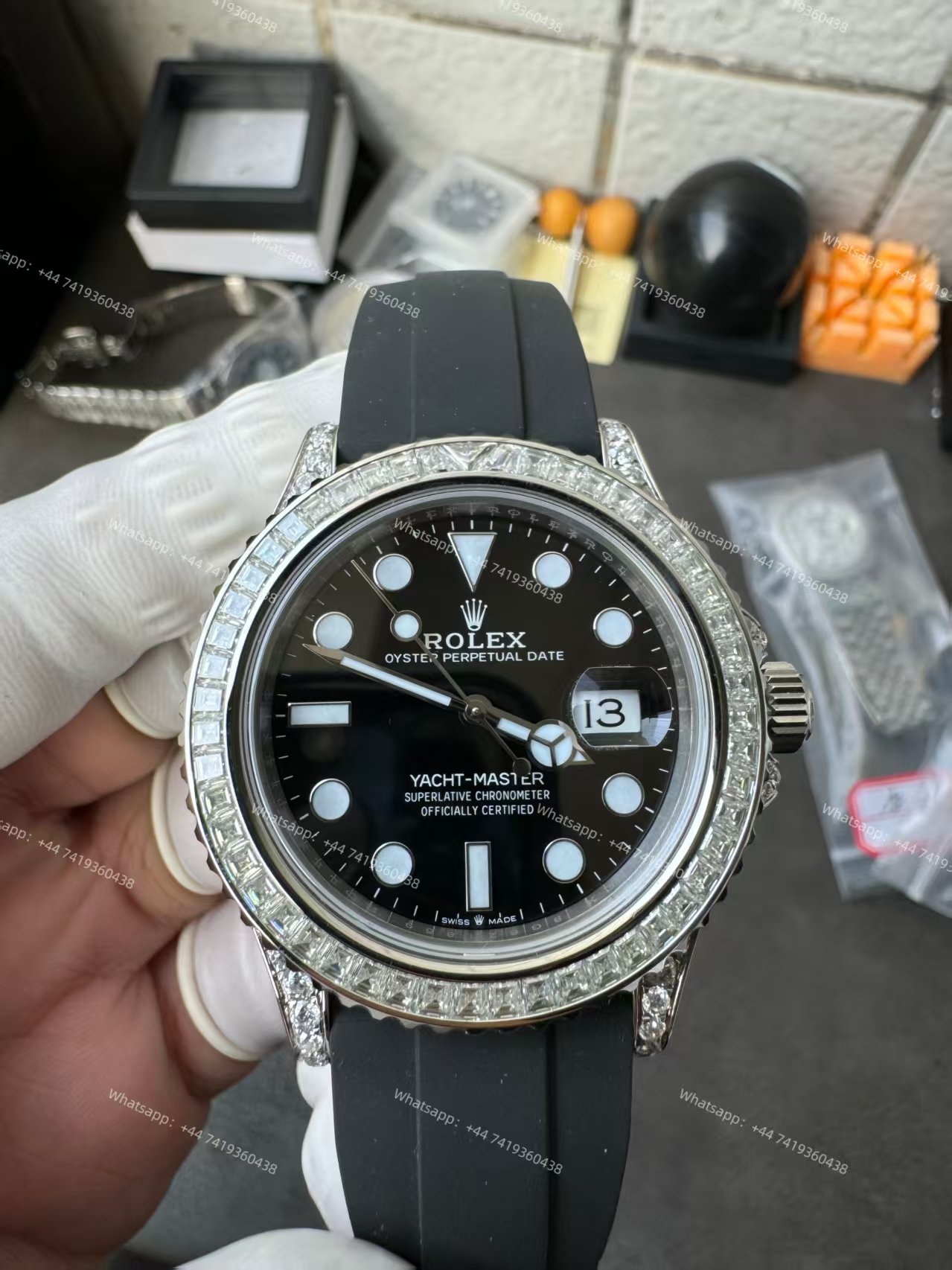 Rolex Yacht-Master 226679TBR 1:1 Replica 42MM Moissanite Diamond Lugs and Dial 3235 Movement Super Clone Watch