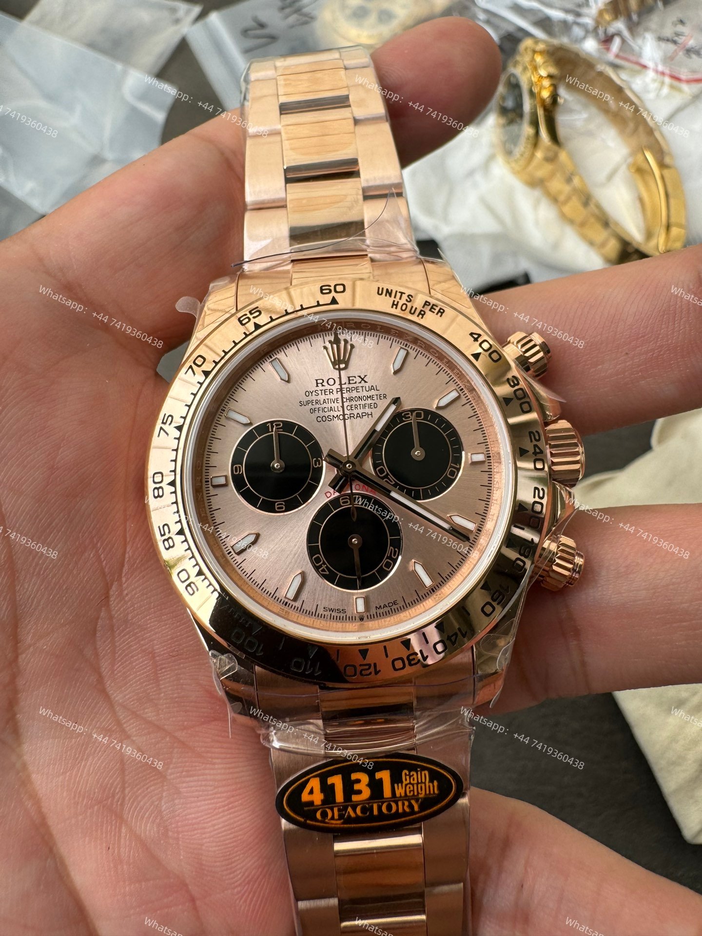 Rolex Super Clone Daytona M126505-0003 Rose Gold Dial 4131 Movement