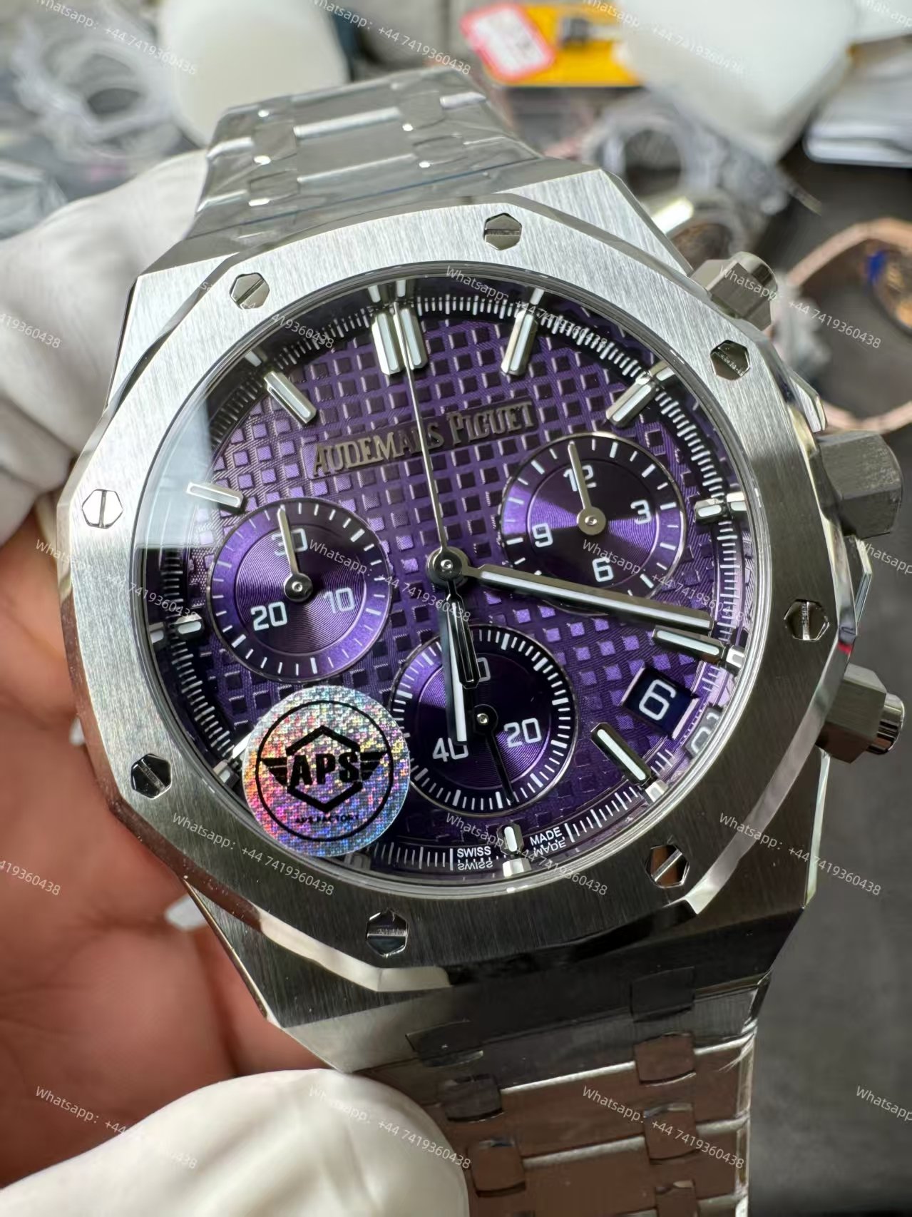 Audemars Piguet Super Clone Royal Oak Purple Dial 26240 Chronograph 41mm Cal.4401