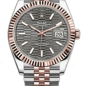 Rolex Datejust M126331-0020 1:1 Replica Water Ripple Rose Gold Gray Dial Jubilee 41MM 3235 Movement Super Clone Watch