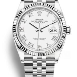 Rolex Datejust M126234-0025 1:1 Replica White Dial Roman Jubilee 36MM 3235 Movement Super Clone Watch