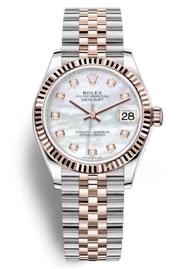Rolex Datejust M278271-0026 1:1 Replica Rose Gold Mother of Pearl Dial Jubilee 31MM 2236 Movement Super Clone Watch