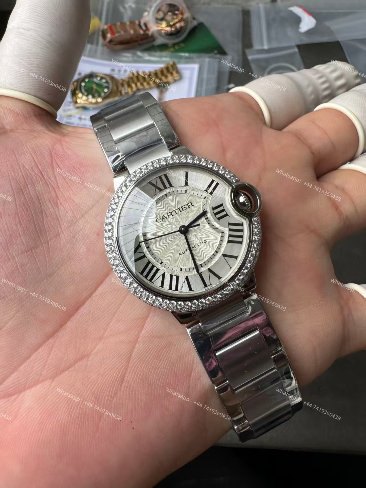 Cartier Super Clone Ballon Bleu Diamond bezel 42MM