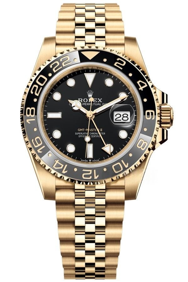 Rolex GMT Master II 1:1 Replica – M126718GRNR 18K Yellow Gold Jubilee 3285 Movement Super Clone Watch