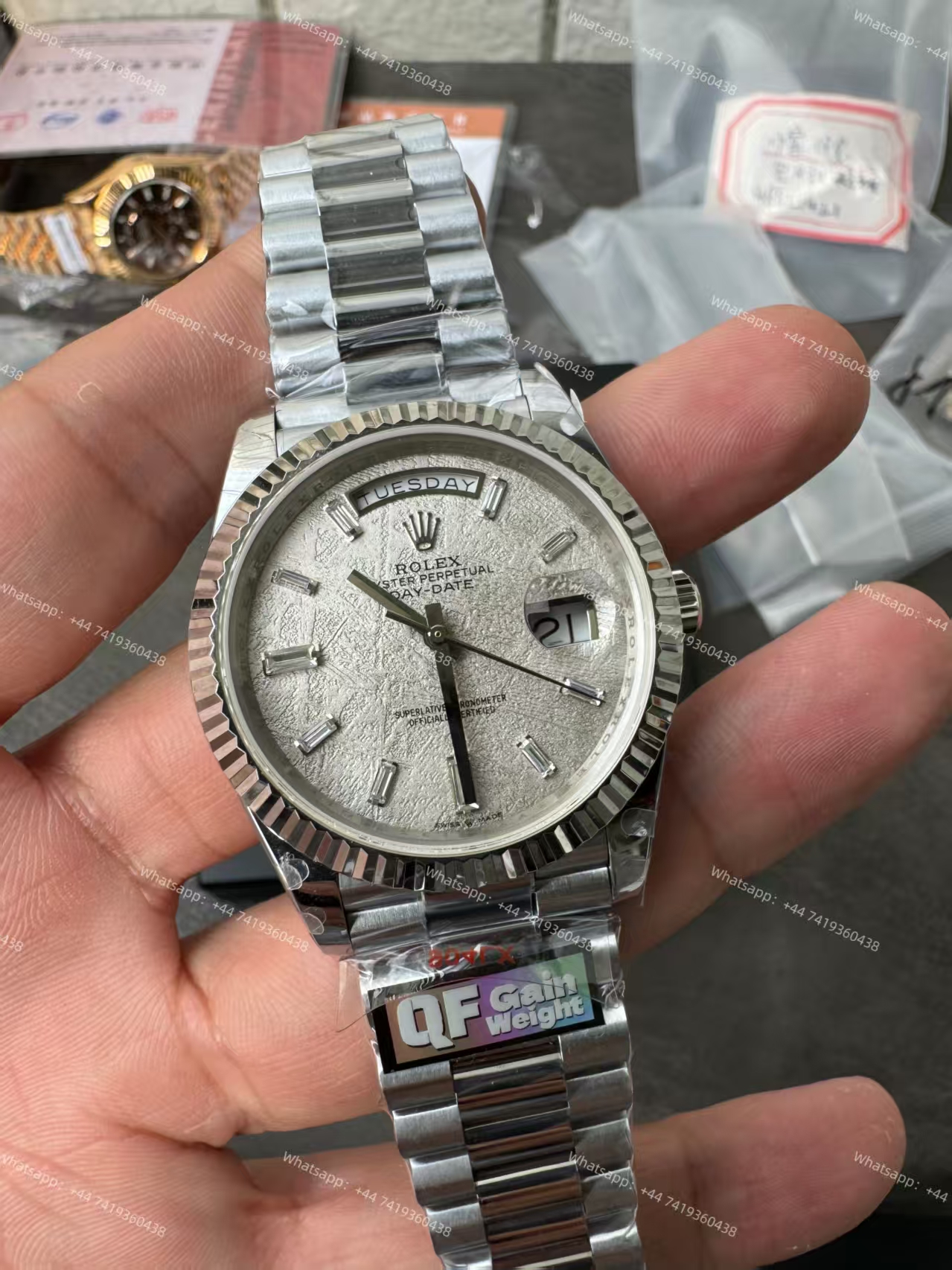 Rolex Day-Date m228239-0055 Meteorite White Dial President bracelet 3255 Movement  (40mm) Best Super Clone
