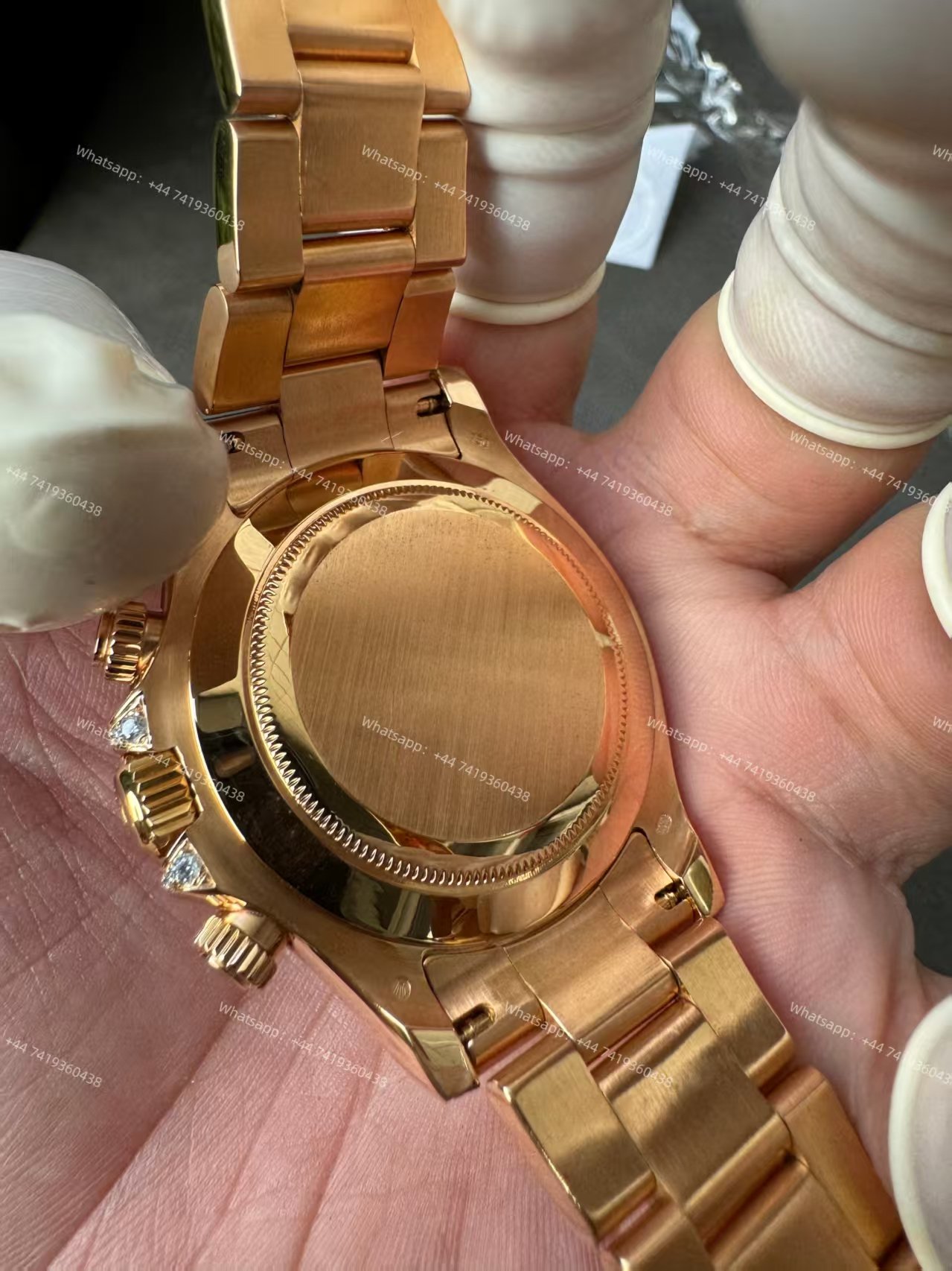 Rolex Super Clone Daytona 126595TBR 1:1 Replica Watch – 18K Rose Gold Diamond Beze 4131 movement