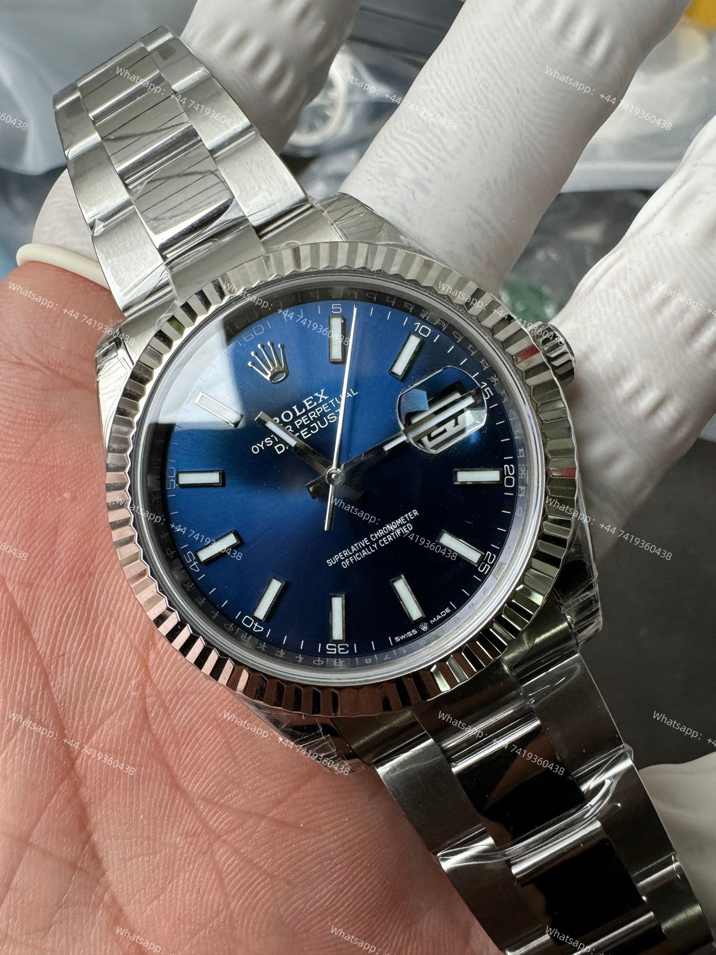 Rolex Datejust M126334-0001 1:1 Replica Blue Dial Oyster 41MM 3235 Movement Super Clone Watch
