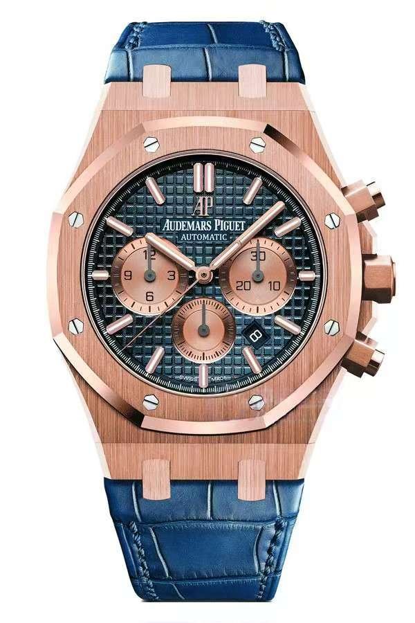 Audemars Piguet Super Clone Royal Oak Rose Gold Blue Dial 26331OR Chronograph