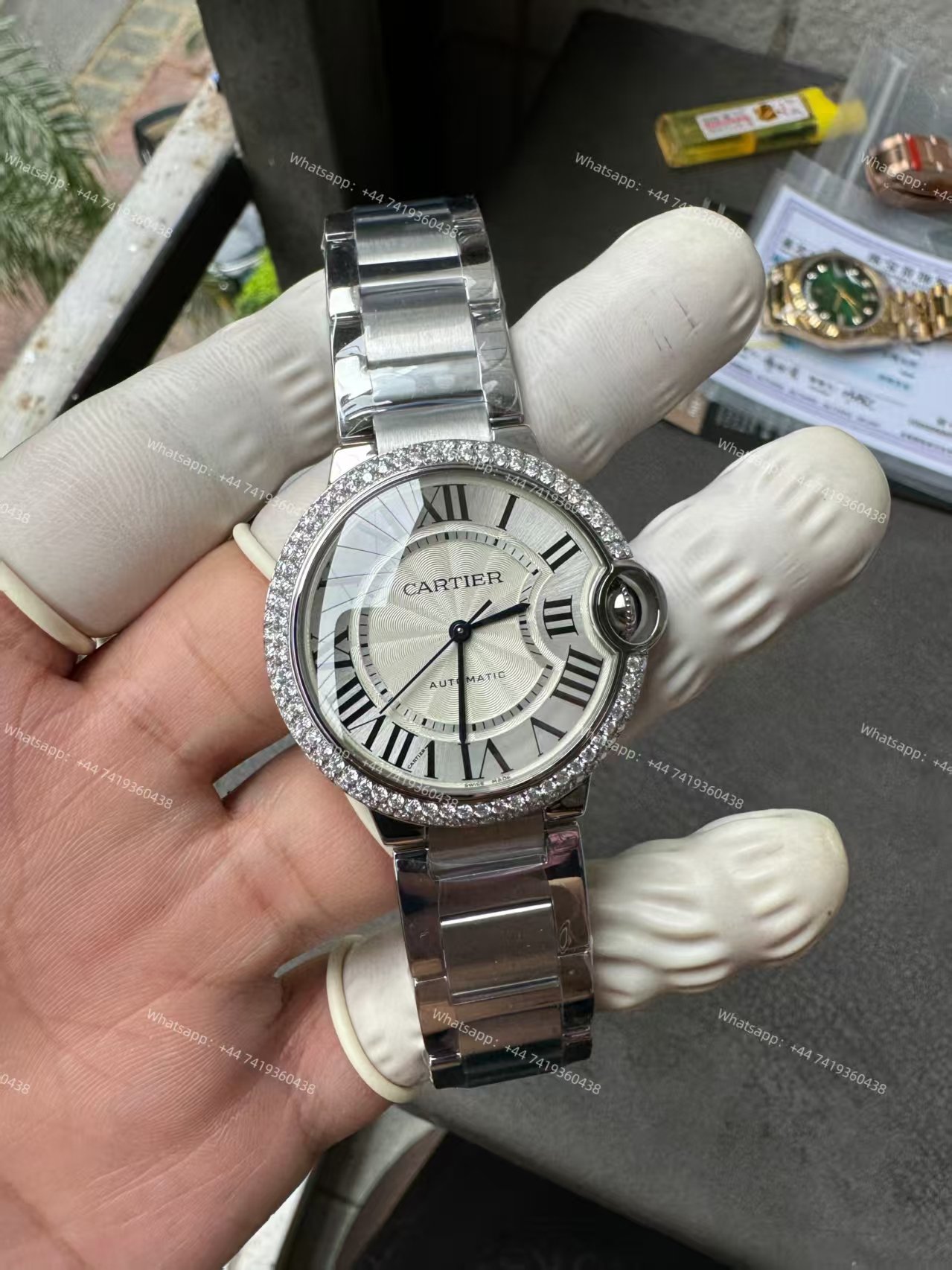 Cartier Super Clone Ballon Bleu Diamond bezel 42MM