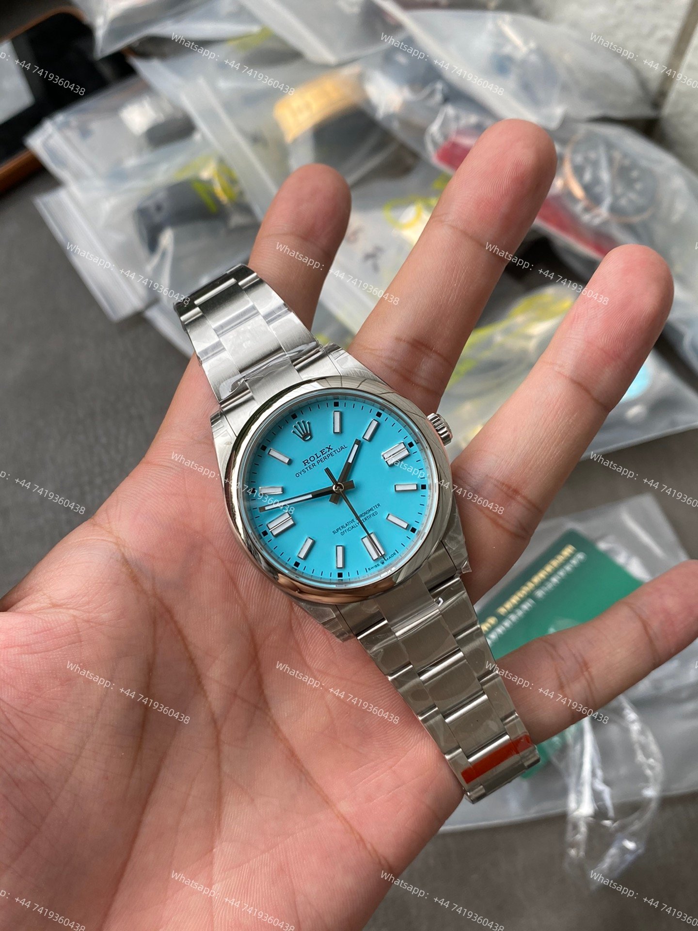 Rolex Super Clone Oyster Perpetual M124300-0006 41mm Tiffany Blue Dial 3230 Movement