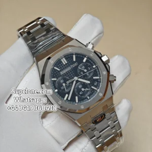 Audemars Piguet Super Clone Royal Oak Black Dial 26240 Chronograph 41mm (1) Audemars Piguet Royal Oak Chronograph 26240 Black Super Clone