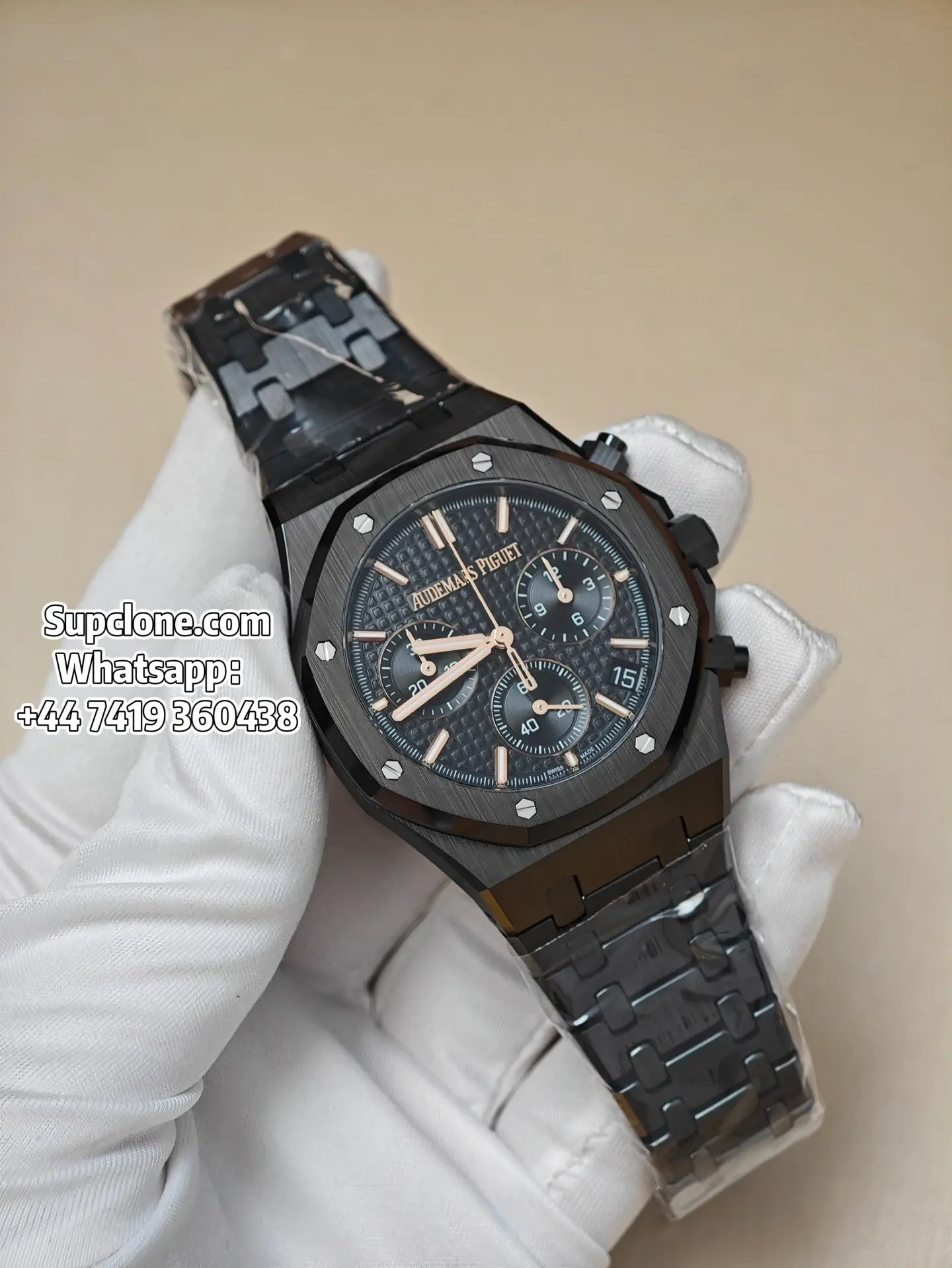 Audemars Piguet Super Clone Royal Oak Ceramic Black Dial 26240 (14) Audemars Piguet Super Clone Royal Oak Ceramic Black Dial 26240 Chronograph 41mm