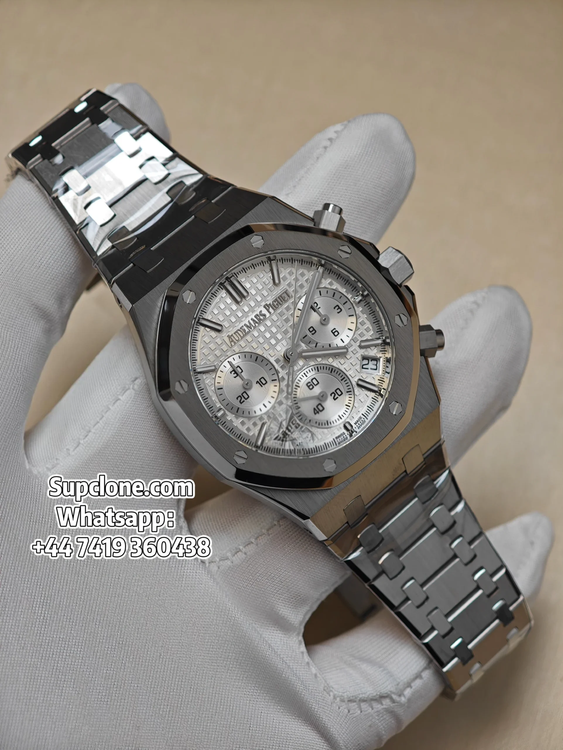Audemars Piguet Super Clone Royal Oak White Dial 26240 (1) Audemars Piguet Super Clone Royal Oak White Dial 26240 Chronograph 41mm