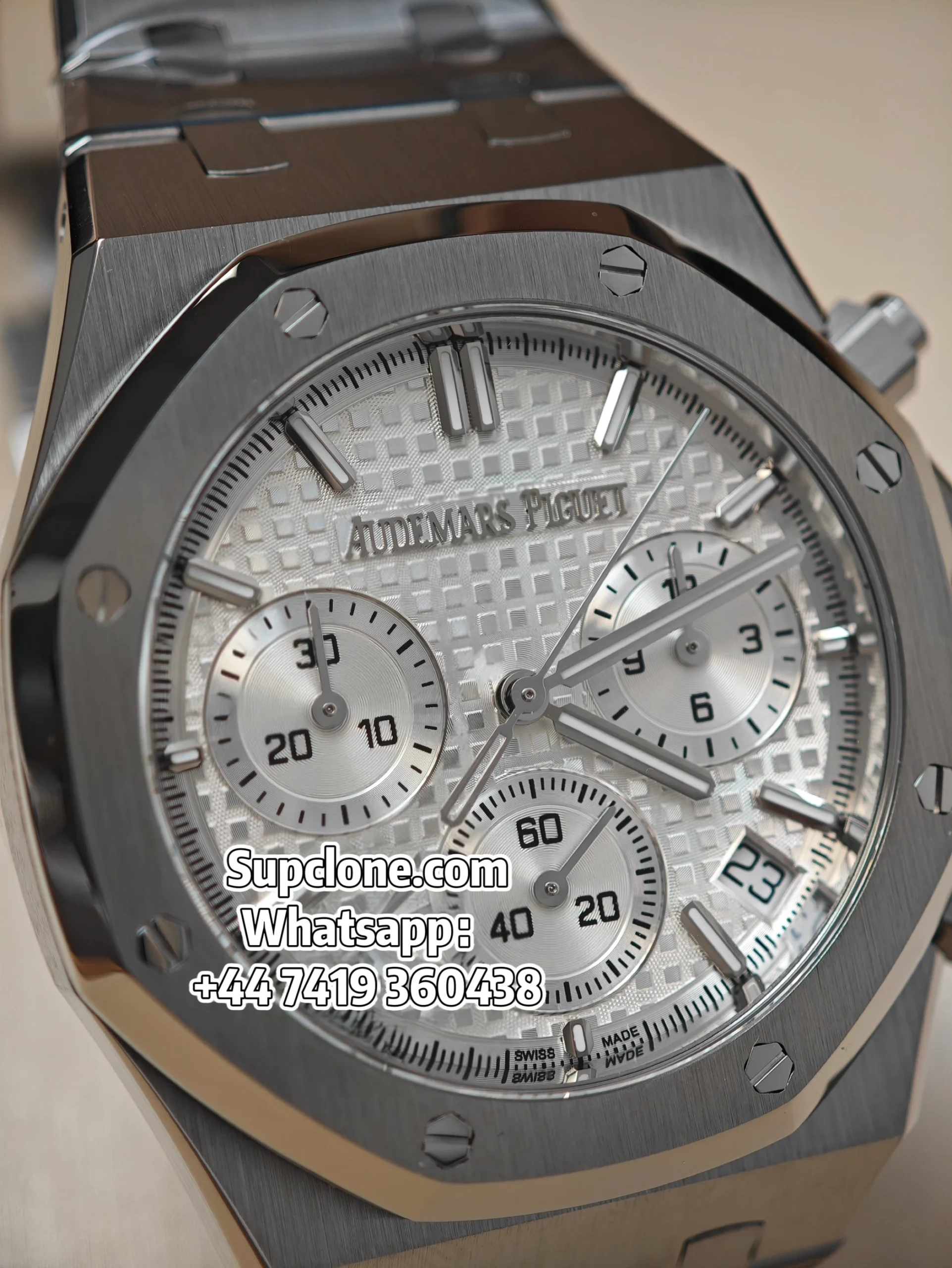 Audemars Piguet Super Clone Royal Oak White Dial 26240 (11) Audemars Piguet Super Clone Royal Oak White Dial 26240 Chronograph 41mm