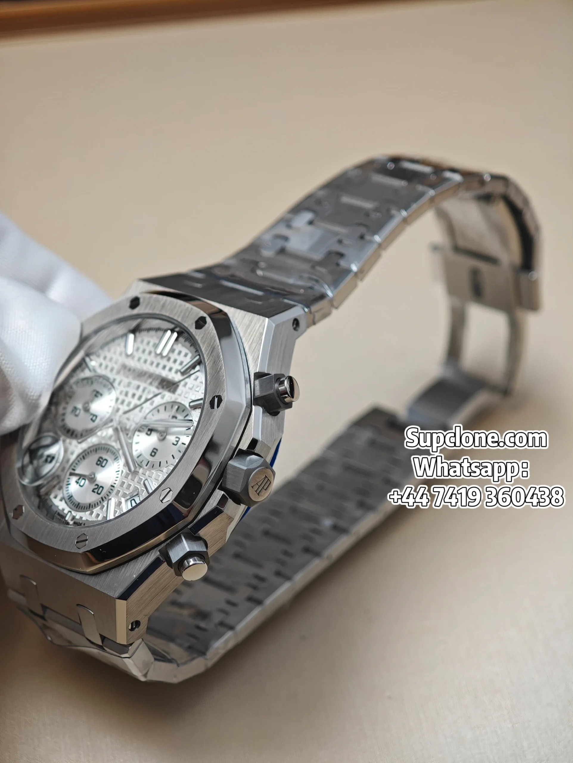 Audemars Piguet Super Clone Royal Oak White Dial 26240 (15) Audemars Piguet Super Clone Royal Oak White Dial 26240 Chronograph 41mm