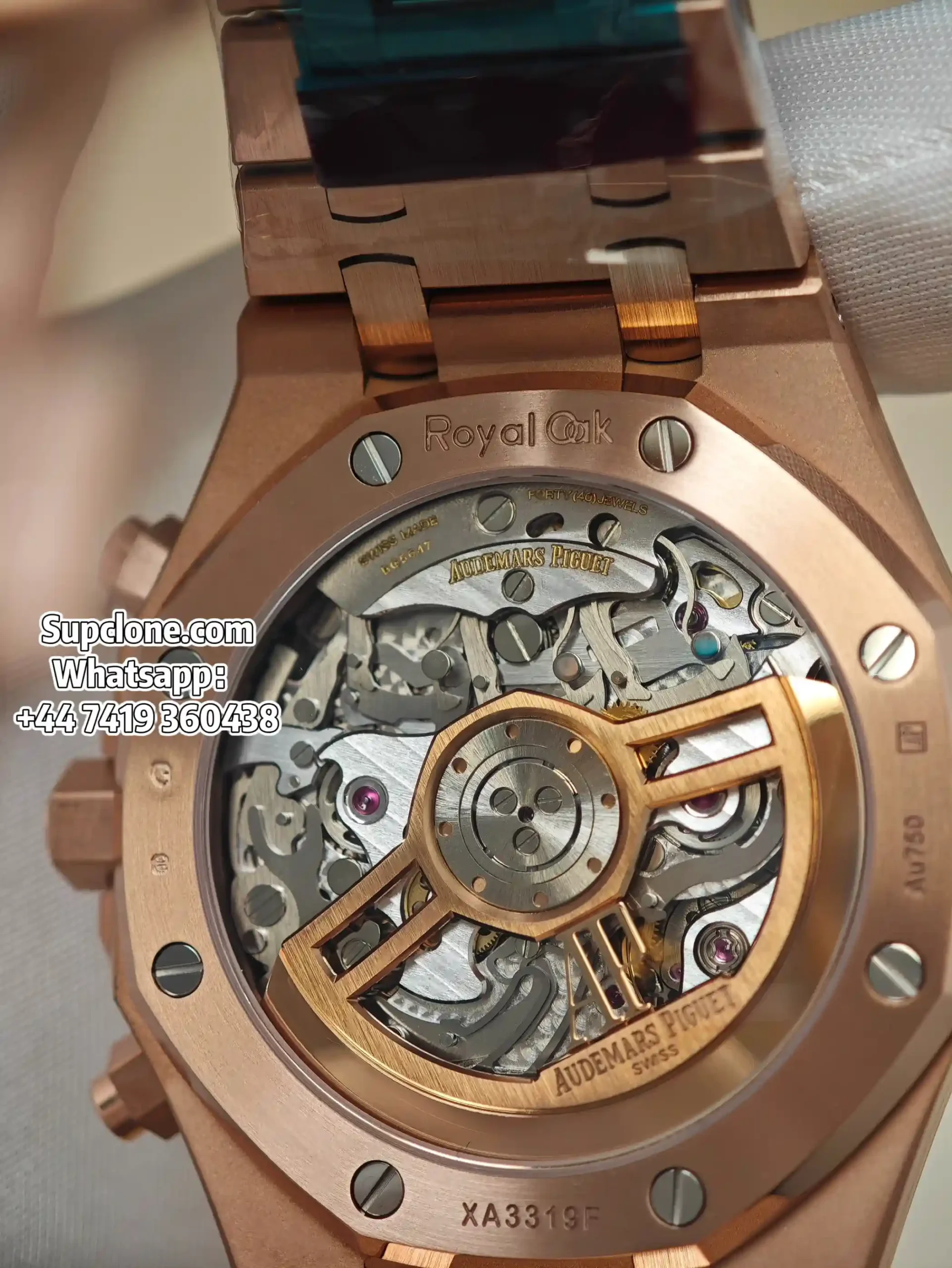 Audemars Piguet Super Clone Watches Royal Oak Chrono 41 26240OR Rose Gold Blue Dial (12) Audemars Piguet Super Clone Watches Royal Oak Chrono 41 26240OR Rose Gold Blue Dial