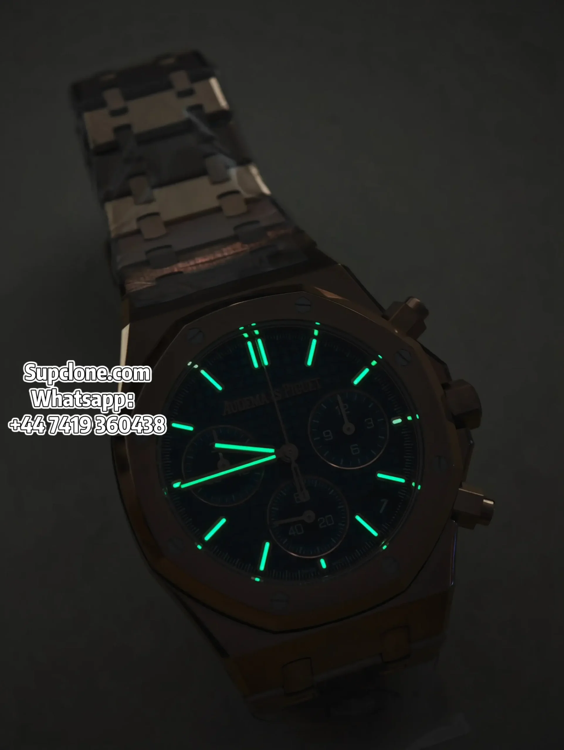 Audemars Piguet Super Clone Watches Royal Oak Chrono 41 26240OR Rose Gold Blue Dial (19) Audemars Piguet Super Clone Watches Royal Oak Chrono 41 26240OR Rose Gold Blue Dial