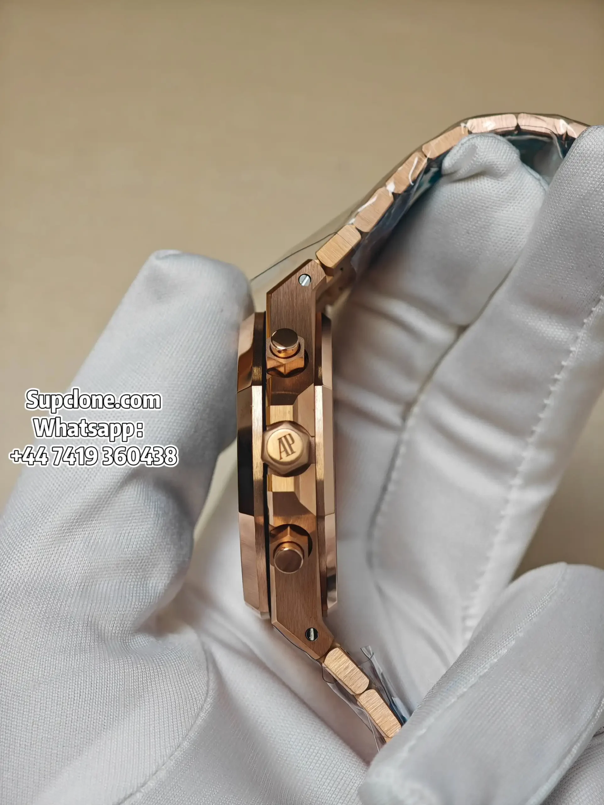 Audemars Piguet Super Clone Watches Royal Oak Chrono 41 26240OR Rose Gold Blue Dial (3) Audemars Piguet Super Clone Watches Royal Oak Chrono 41 26240OR Rose Gold Blue Dial
