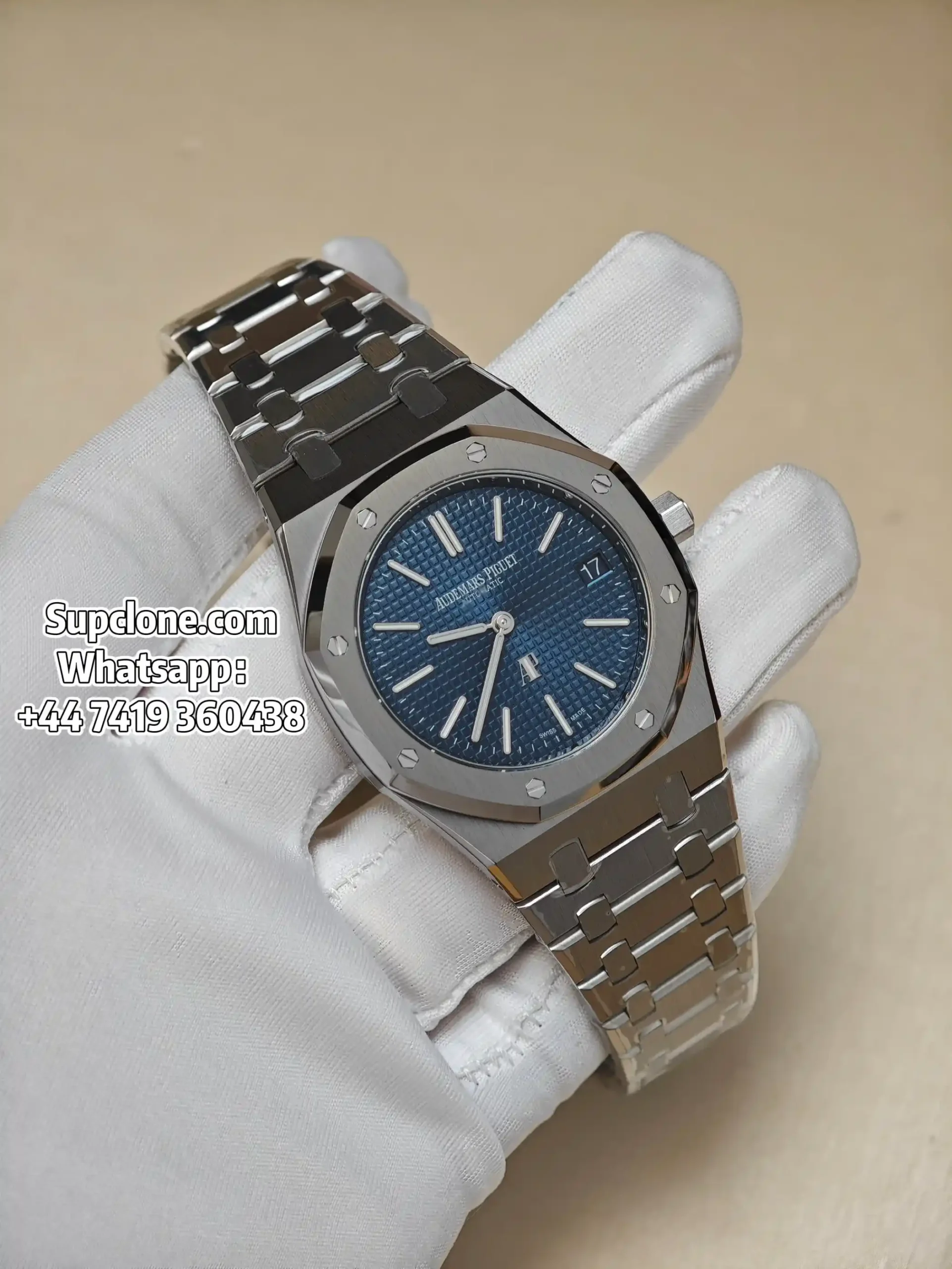 Audemars Piguet Super Clone Watches Royal Oak Jumbo 16202ST Blue Dial 39mm