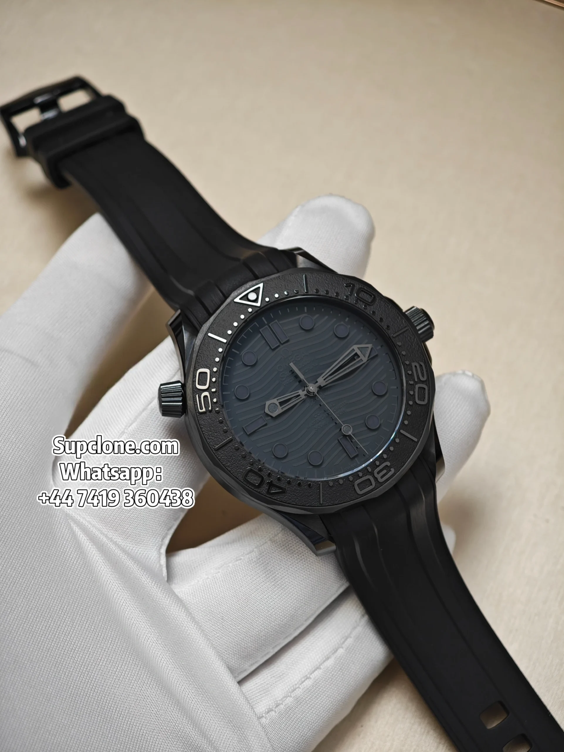 Omega Seamaster Diver 300M Black Black Ceramic Super Clone (1) Omega Super Clone Seamaster Diver 300M 43.5MM 210.92.44.20.01.003